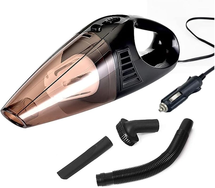 Car Vacuum Cleaner, Handheld Vacuum Cleaner for Car Strong Power Suction Wet/Dry Car Hoover with Power Cord, Filter, Brush, Long Hose, Extension Tube, Crevice Tube