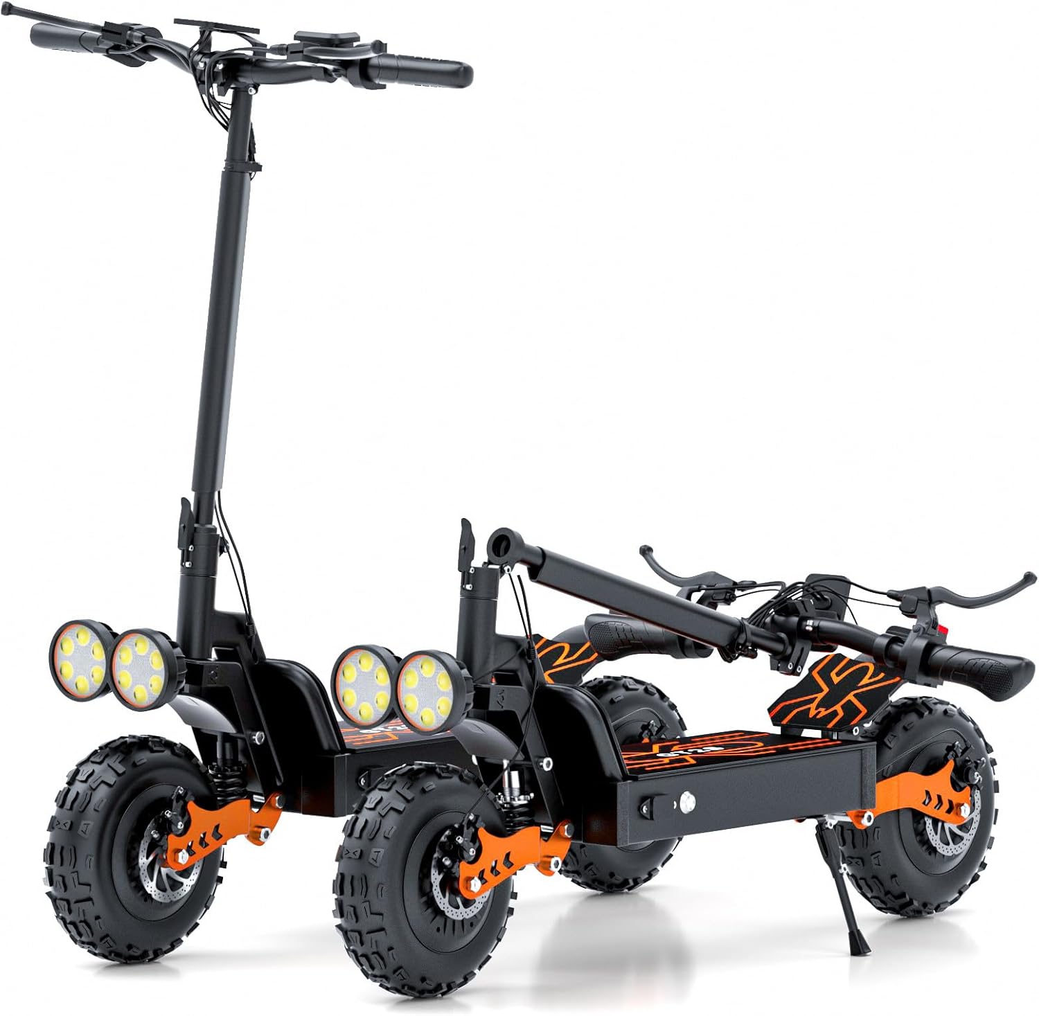 Off Road Electric Scooter for Adults, 3000W Dual Motors, Up to 35 MPH & 70 Miles Range, 48V 20Ah Battery, 11