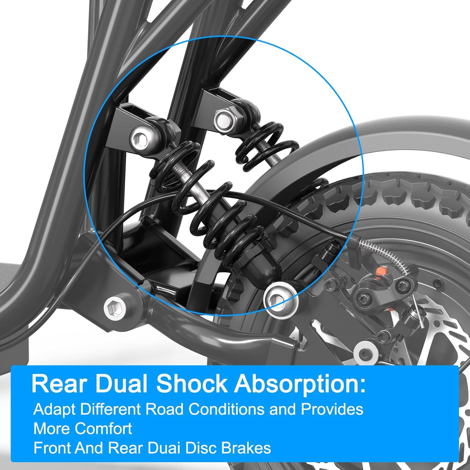 Electric Scooter with Seat for Adult, 36V/48V Electric Scooter for Adults 372W/500W/750W Motor, 6/20 Mile Range, 11.18/17.4/18.75mph, Dual Brakes, 8