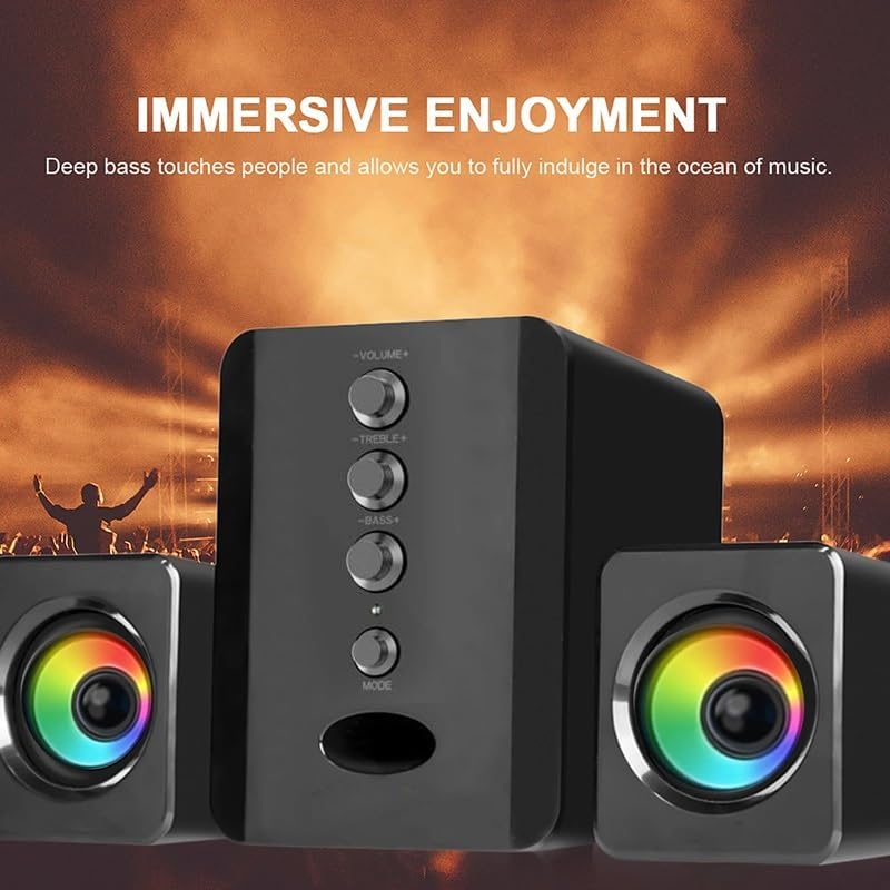 Speaker Wired Combination Speakers Computer Bass Stereo Music Player Subwoofer Sound Box