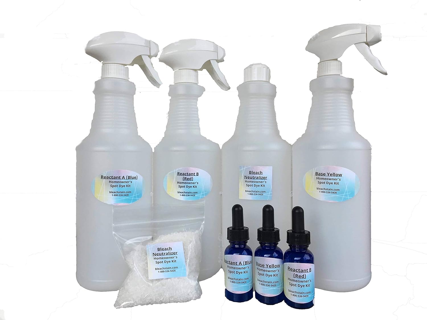 BLEACHSTAIN® Homeowner’s Carpet Spot Dye Kit™ | Restores Carpet Color | Repair Discoloration from Bleach Stains, Acne medications, or Chemical Marks and Spots