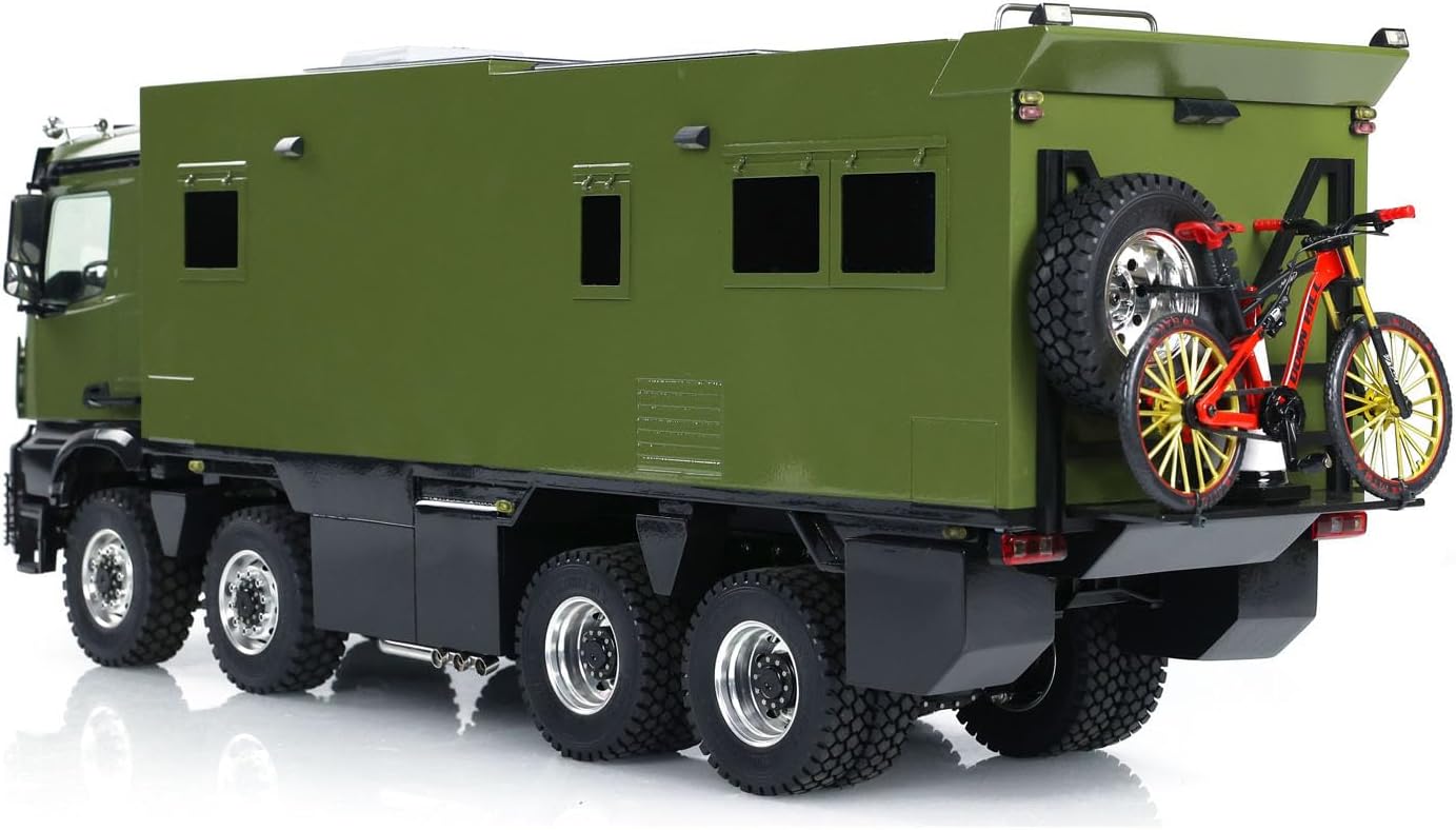 1/14 RC Recreational Vehicle 8X8 Metal Chassis RC Touring Cars Model 2-Speed Transmission Sound Light Smoking I6S Radio Controller Hobby Grade Model for Ages 14+