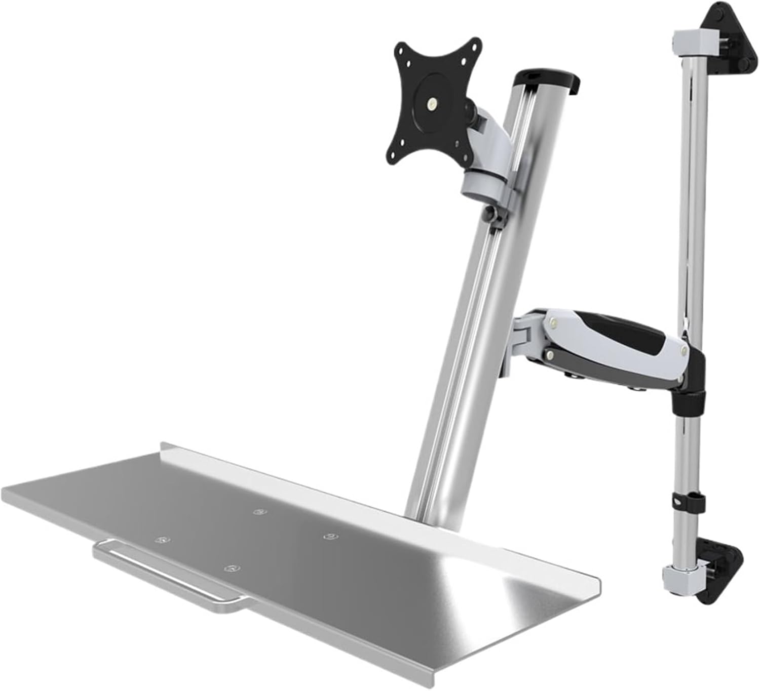 LCD Monitor Stand Computer Rack Wall-Mounted with Keyboard Tray Lift Standing Office WS08 Product Load-Bearing: 4.5kg