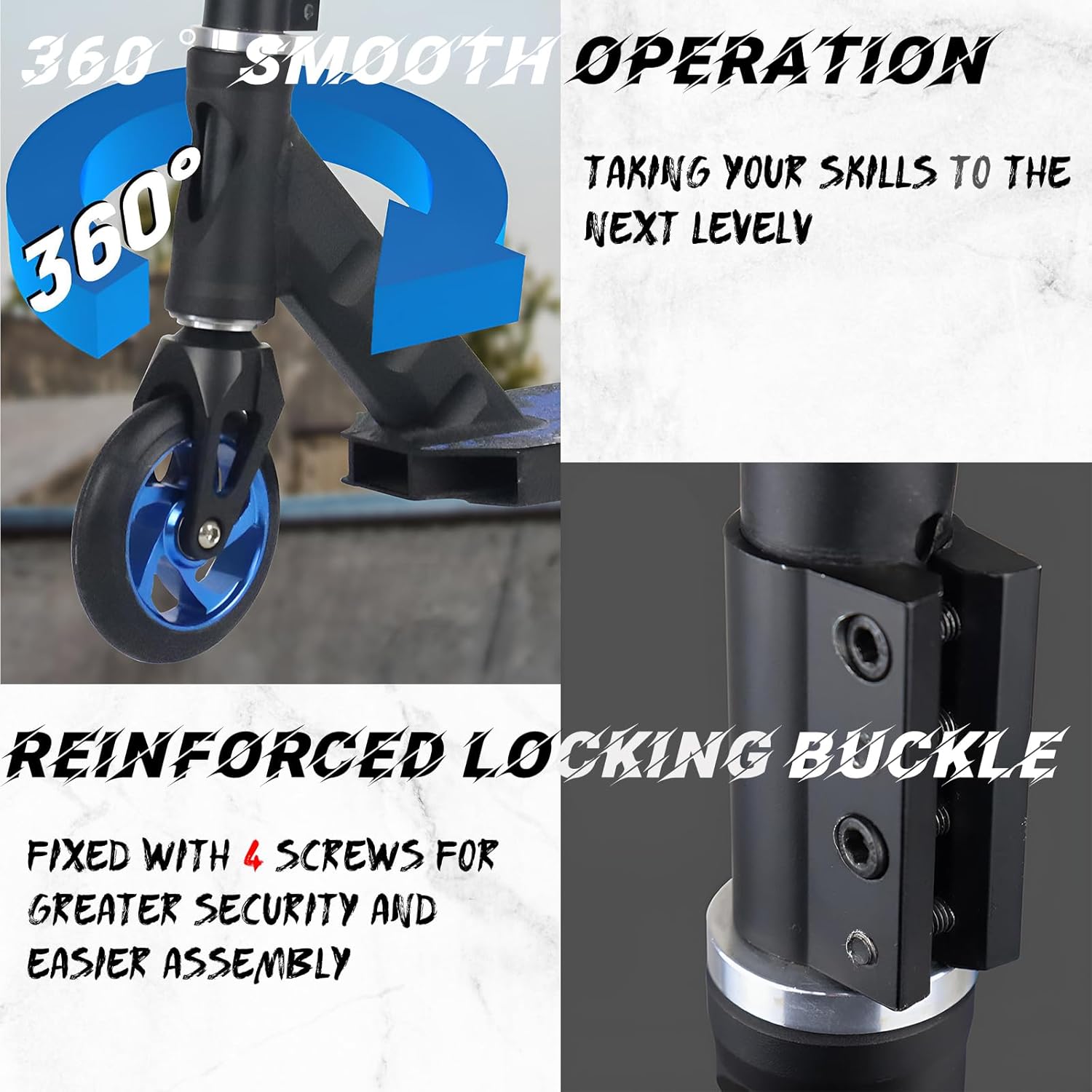 Trick Scooter for Kids 8 Years Up - Pro Scooters for Teens - Best Stunt Scooter for Cool Scooter Tricks, Perfect Stunt Scooter for Beginner or Advanced Trick Scooter Riders Lightweight Scooter