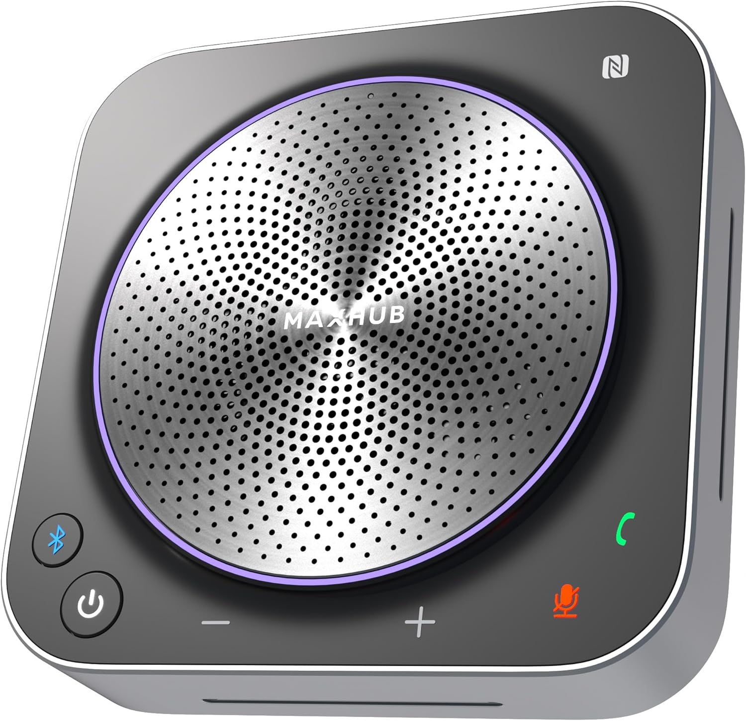 MAXHUB BM35 Wireless Bluetooth Microphone Conference Speakerphone, 360° Omnidirectional Sound Pickup 20ft Radius 8-Array Microphones, AI Noise Reduction NFC Wireless Quick Connection, 15H Talk Time