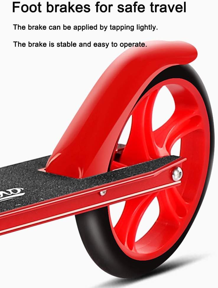 Kick Scooters Adult Featuring Quick-Release Folding System Foldable Trick Scooters with Shoulder Strap 200mm Big Wheels Aluminum Alloy Deck Support 90kg