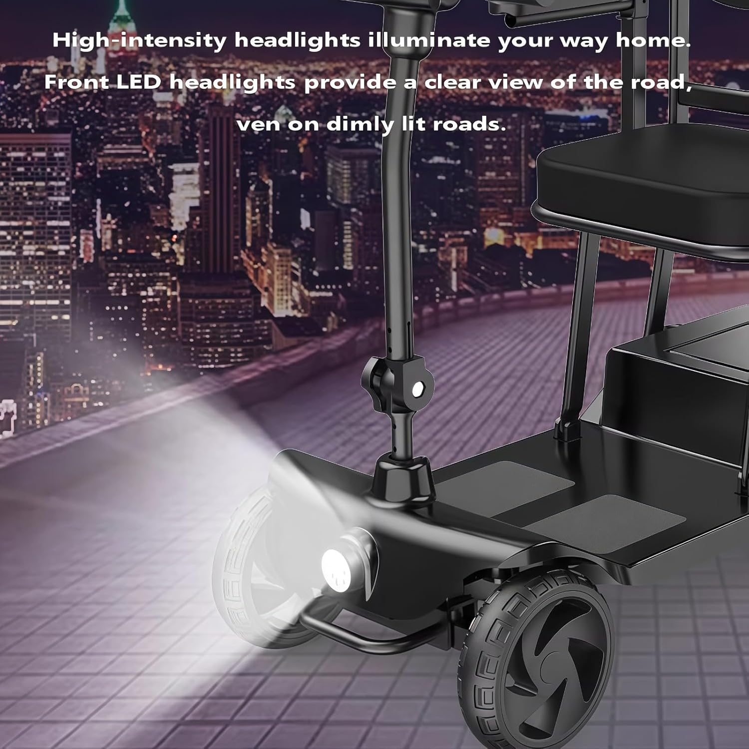 Elderly Four-Wheeled Scooter Electric Small Elderly Battery Car Foldable Lightweight Disabled Power-Assisted Electric Vehicle