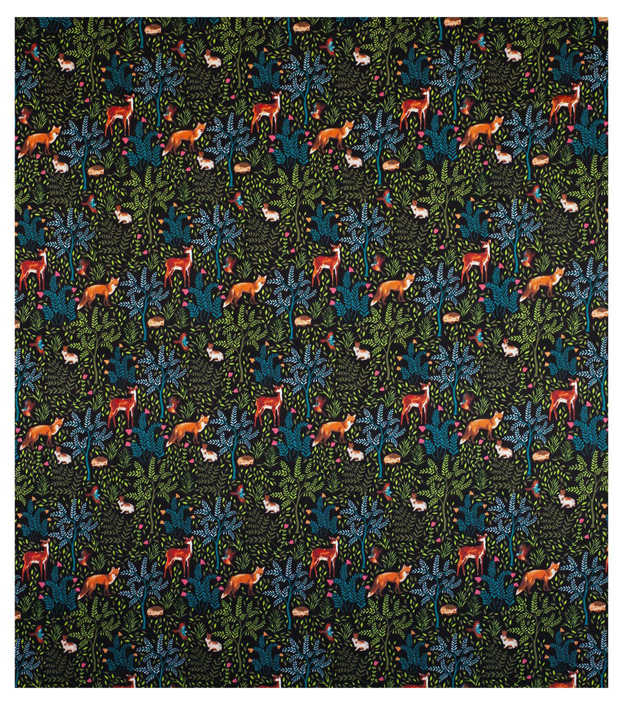 Super Snuggle Flannel Fabric Animals in Woods