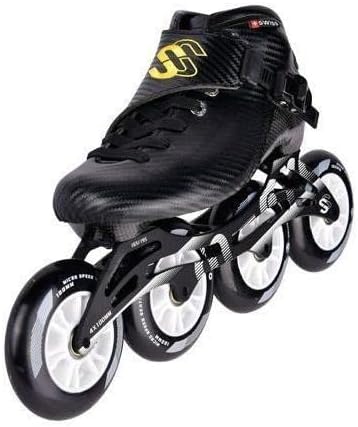 Inline Speed Skating, Professional Carbon Fiber 4-Wheels Single-Row Speed Inline Skates for Competition,High Performance Racing Skatesfor Men and Women