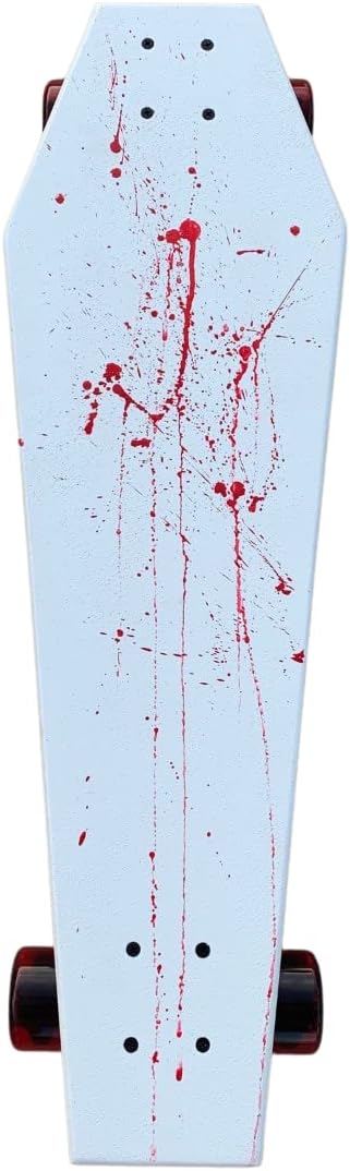 Coffin Blood Spatter Skateboard | Longboard | 30x9 | Coffin Croozer
