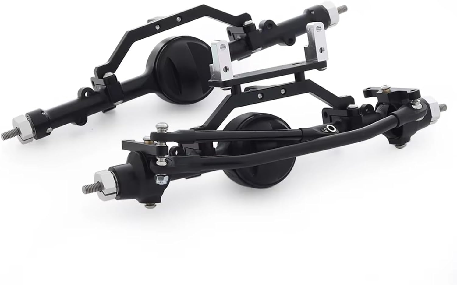 for Gelande II TF2 D90 D110 for Yota II 1/10 CNC Aluminum Alloy Axle Front and Rear RC Crawler Car Accessories Upgrade Accessories RC Car Accessories(Front and Rear Axle)