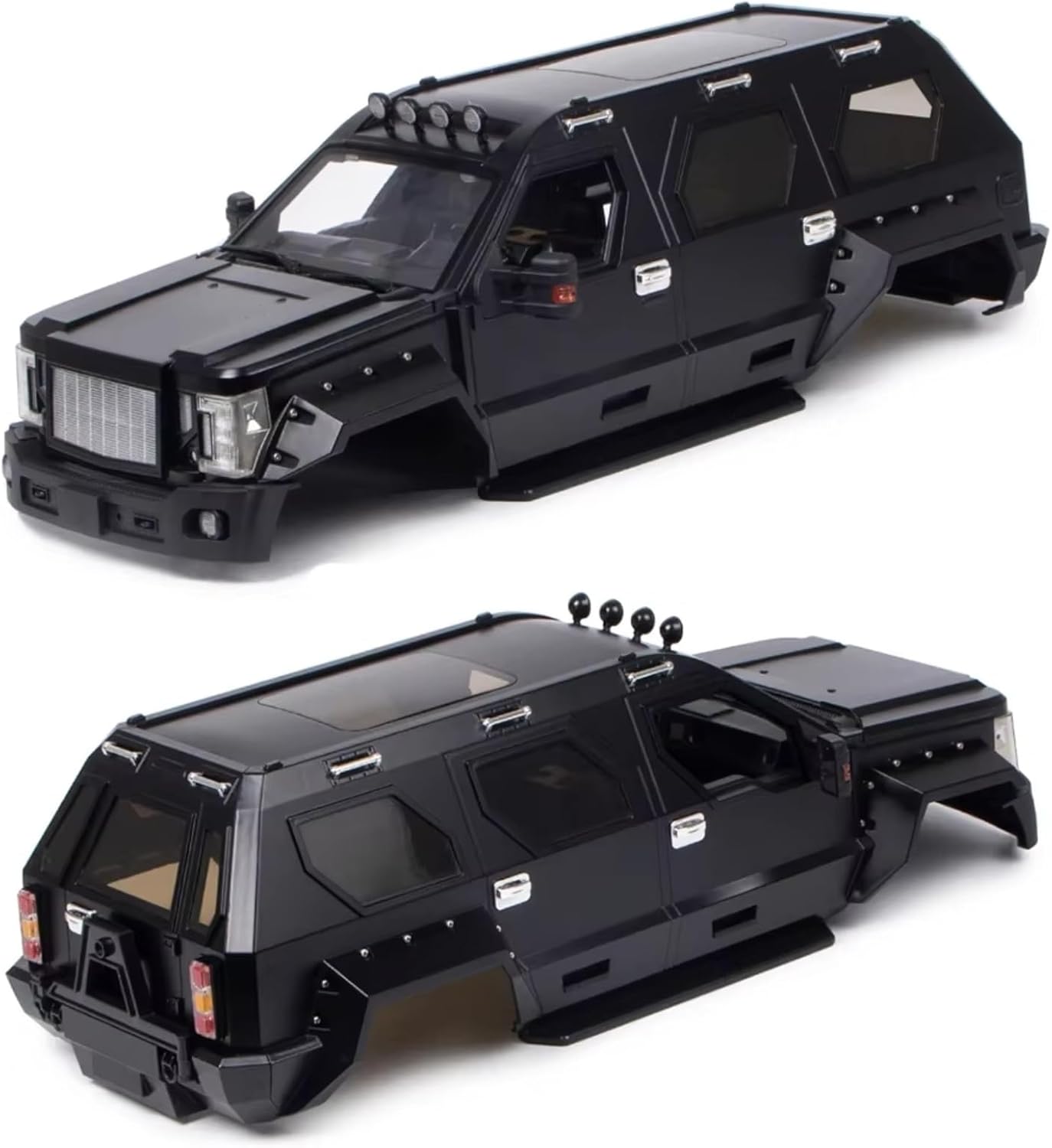 Compatible with TRX4 for Axial for SCX10 1/10 RC Crawler Car Frame Upgrade Parts 324mm Wheelbase G.Patton GX Hard Body Shell RC Assortment(Black)