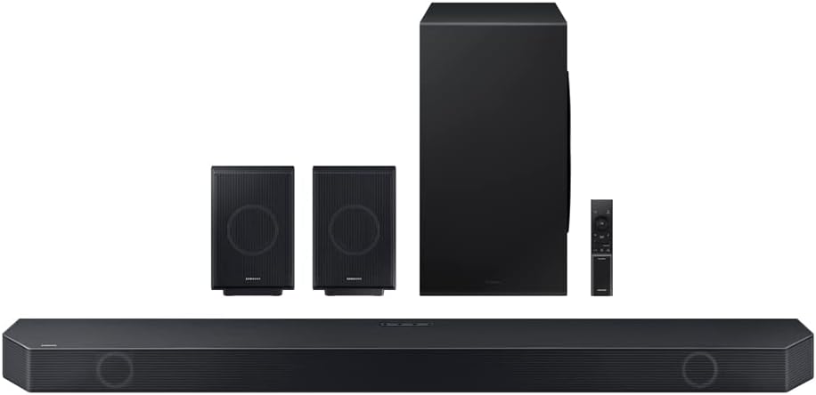 Samsung HW-Q990C 11.1.4 ch. Wireless Dolby Atmos Soundbar and Rear Speakers Bundle with 2 YR CPS Enhanced Protection Pack