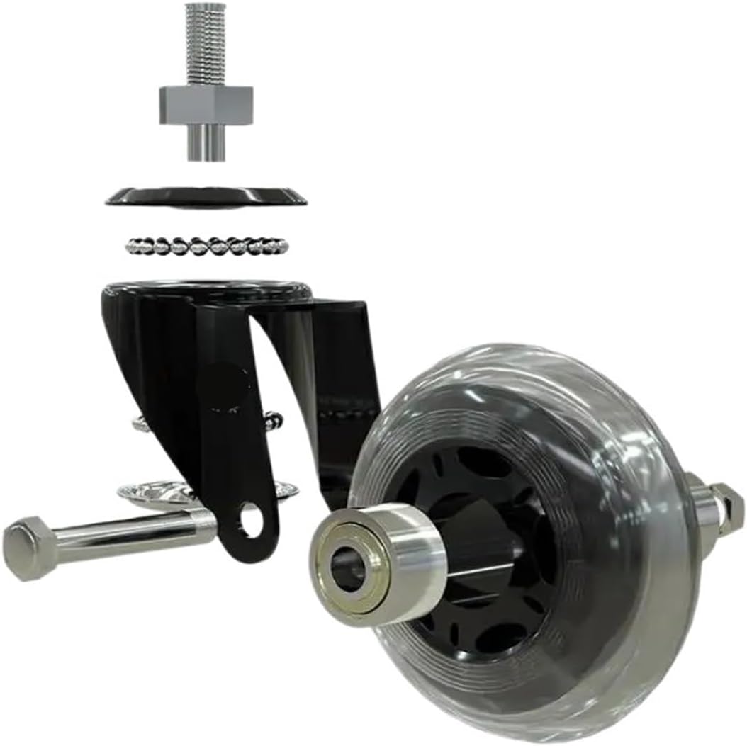 4 pieces/lot 3 inch PU screw roller ice wheel electrophoresis scooter universal silent caster