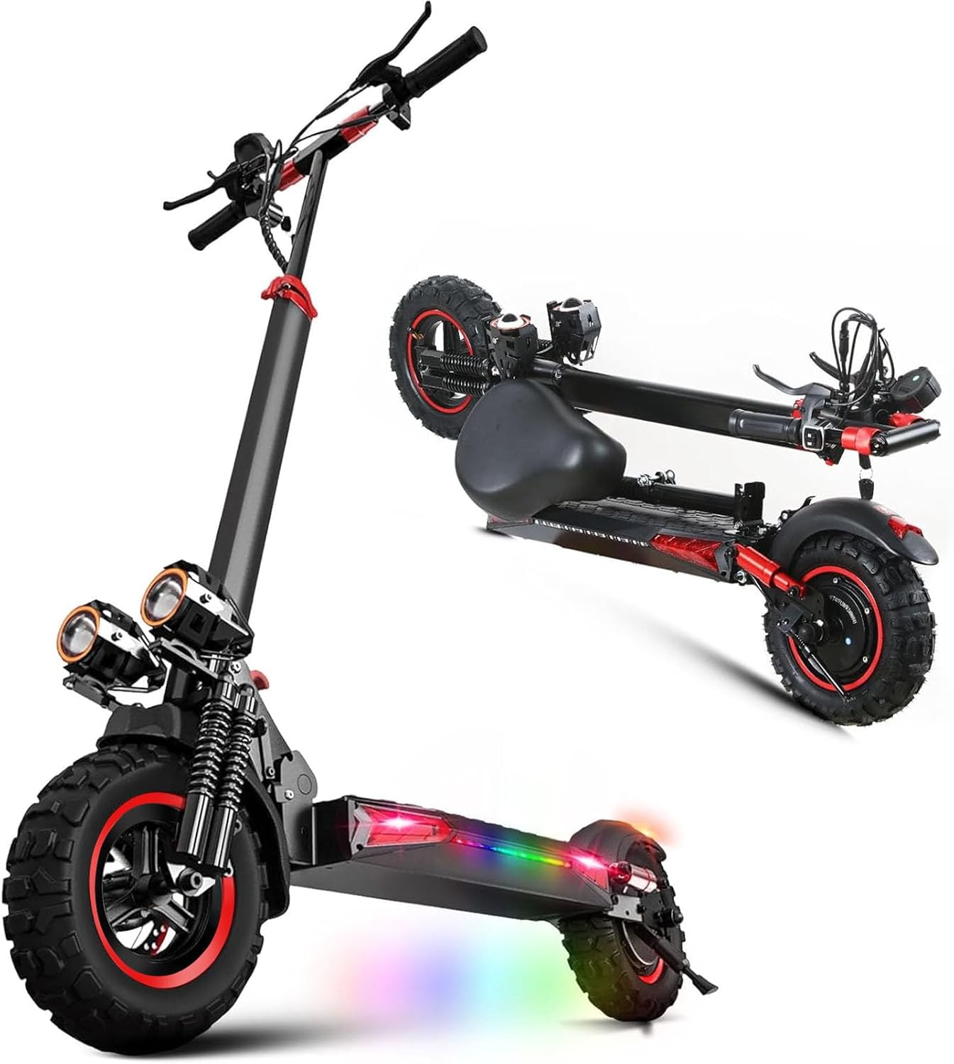 Electric Scooter Adults with Seat - 800W/1200W Motor, 28/40 Miles Long Range & 28/34 Mph Fast Electric Scooters with Seat,11