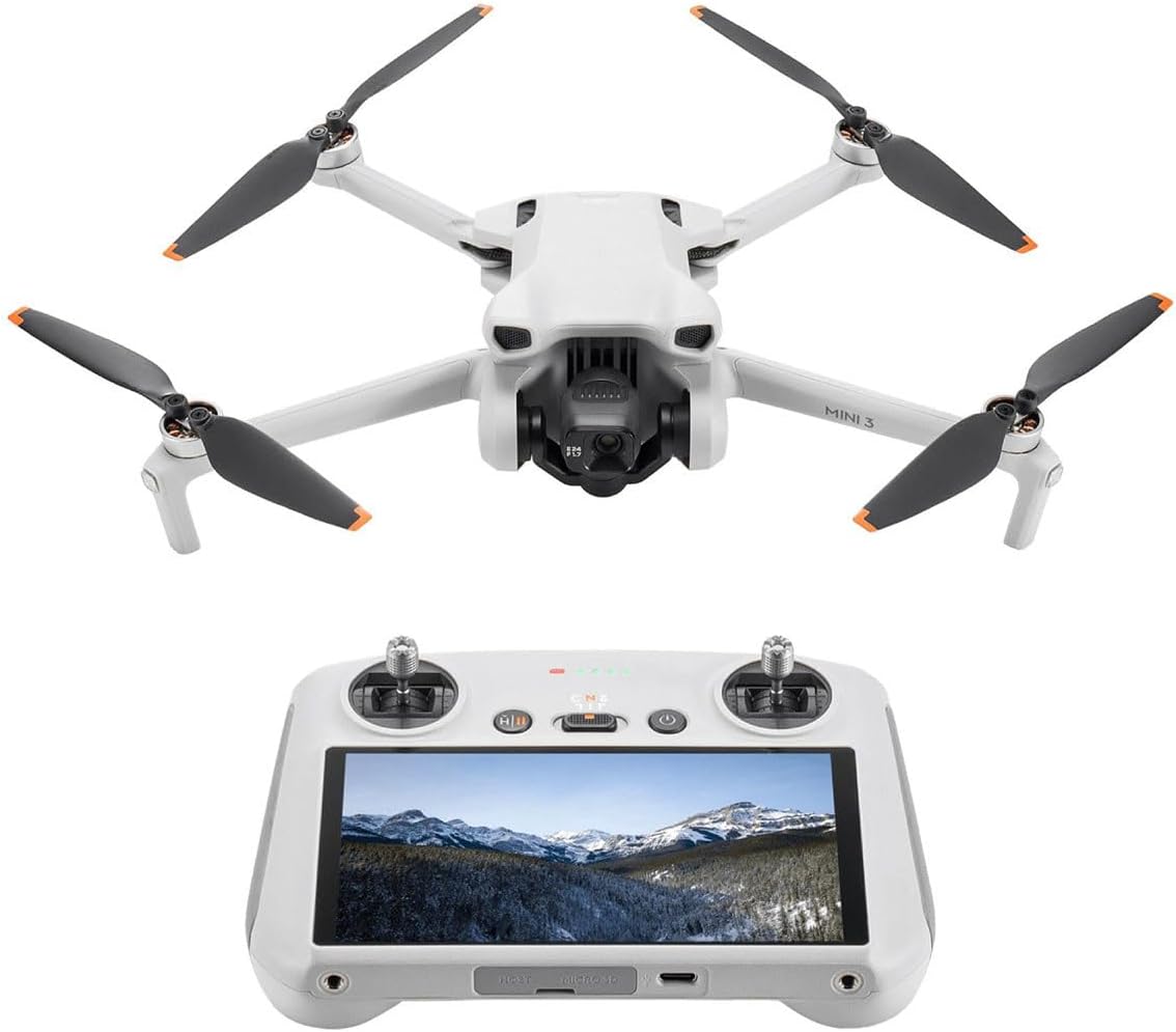 DJI Mini 3 Drone with RC Remote Controller, Carrying Case, 128GB microSD Card, Anti-Collision Light, Landing Pad