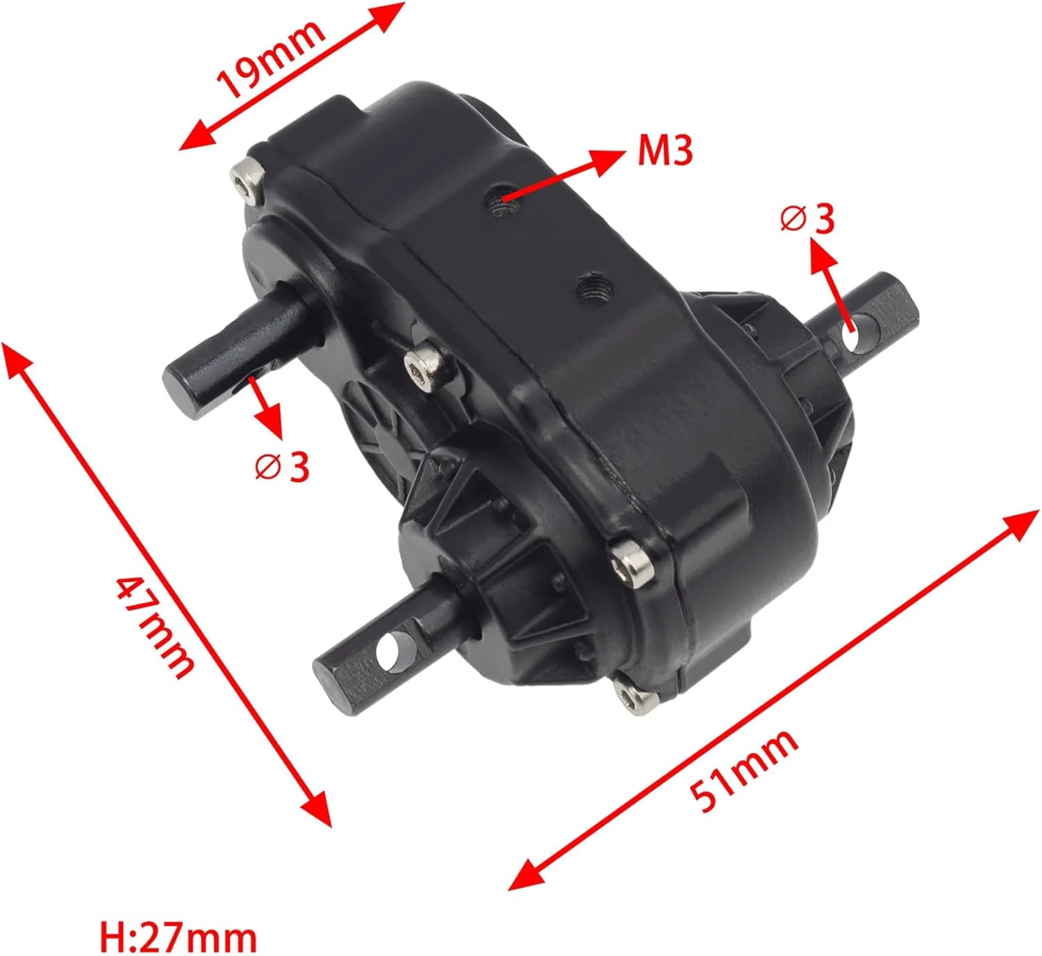Rc Repairs Spare For Gelande II FJ40 G2 D90 D110 For Defender 1/10 Metal R3 Single Speed Transmission Transfer Case Gearbox RC Crawler Car(1 Set,A)