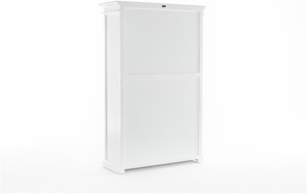 NovaSolo Furniture Bookcase with 5 Shelves Halifax Solid Wood in White