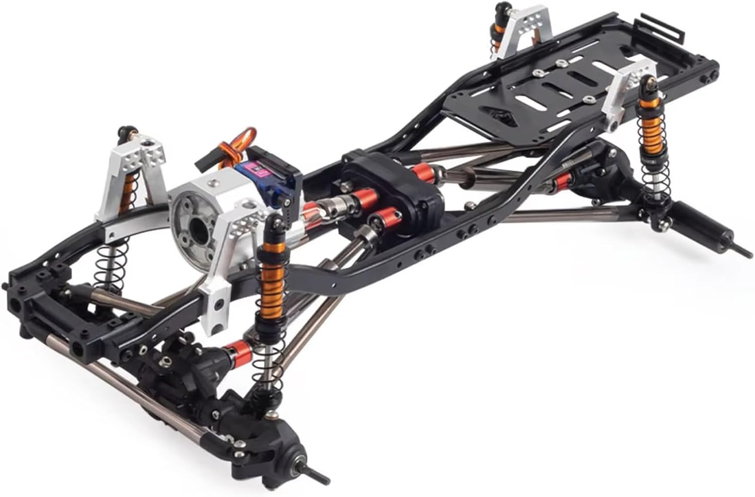 RC Frame Parts For Axial For SCX10 II 90046 EX86100 1/10 313mm Wheelbase Metal Chassis Frame With Single / 2-Speed Transmission RC Crawler