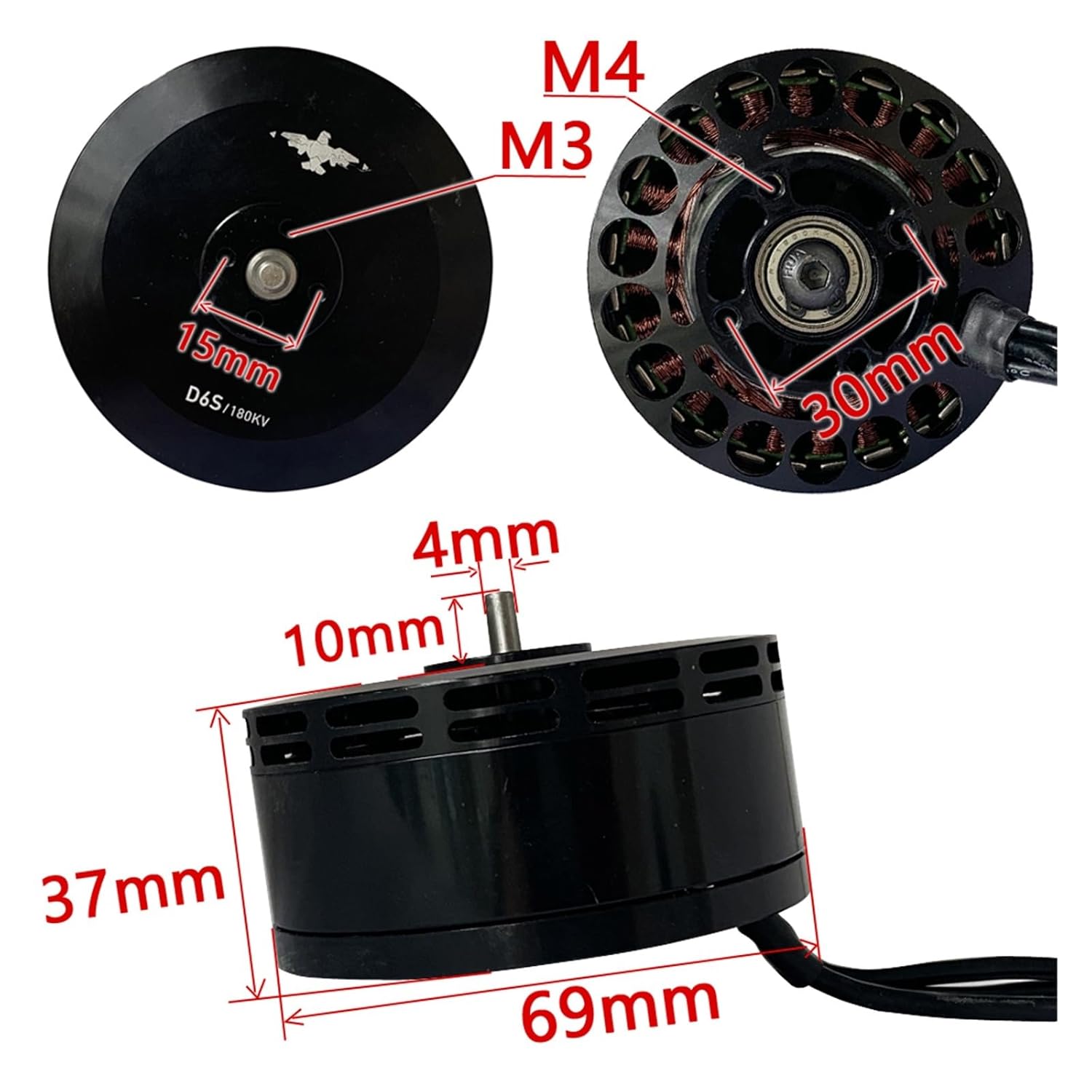 7035 (6215) brushless Motor 180KV high Torque Outer Rotor Motor