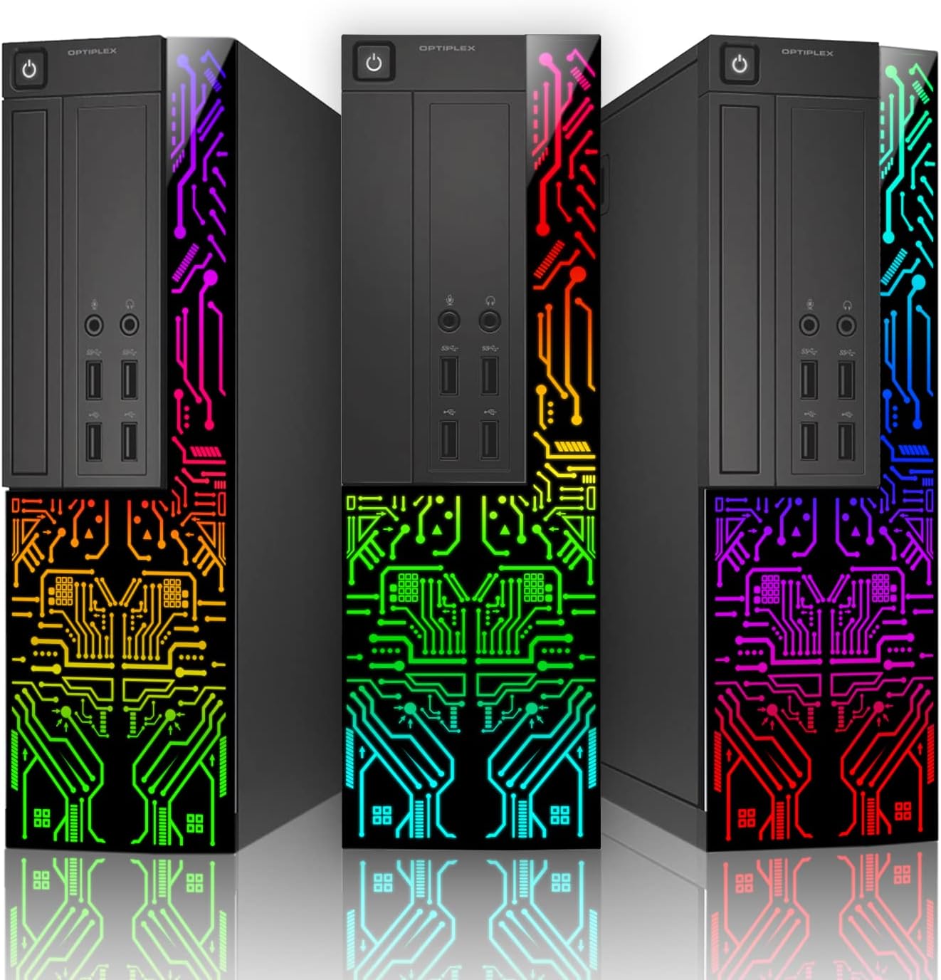 Dell Gaming OptiPlex Desktop RGB Computer PC | Intel Core i7 3.4Ghz | AMD RX 550 4GB GDDR5 | 16GB RAM 512GB SSD | RGB Gaming Keyboard & Mouse WiFi | Windows 11 HDMI (Renewed)