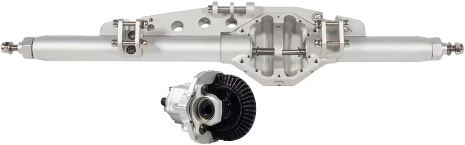 Compatible with Axial for Capra RR10 90018 SMT10 1/10 RC Crawler Cars Upgrade Parts Accessories Aluminum Axles Set RC Front and Rear Axle(Silver,1Set)