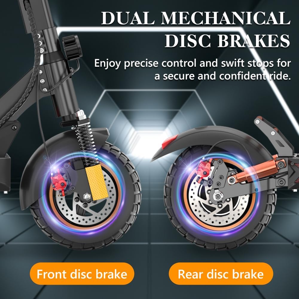 e Scooter for Adults, iENYRID Electric Scooter with Seat 1000W Peak Power Motorized Kick Scooters 10 Inch Off-Road Tires eScooter Up to 28mph Max, 20-30 Miles Long Range
