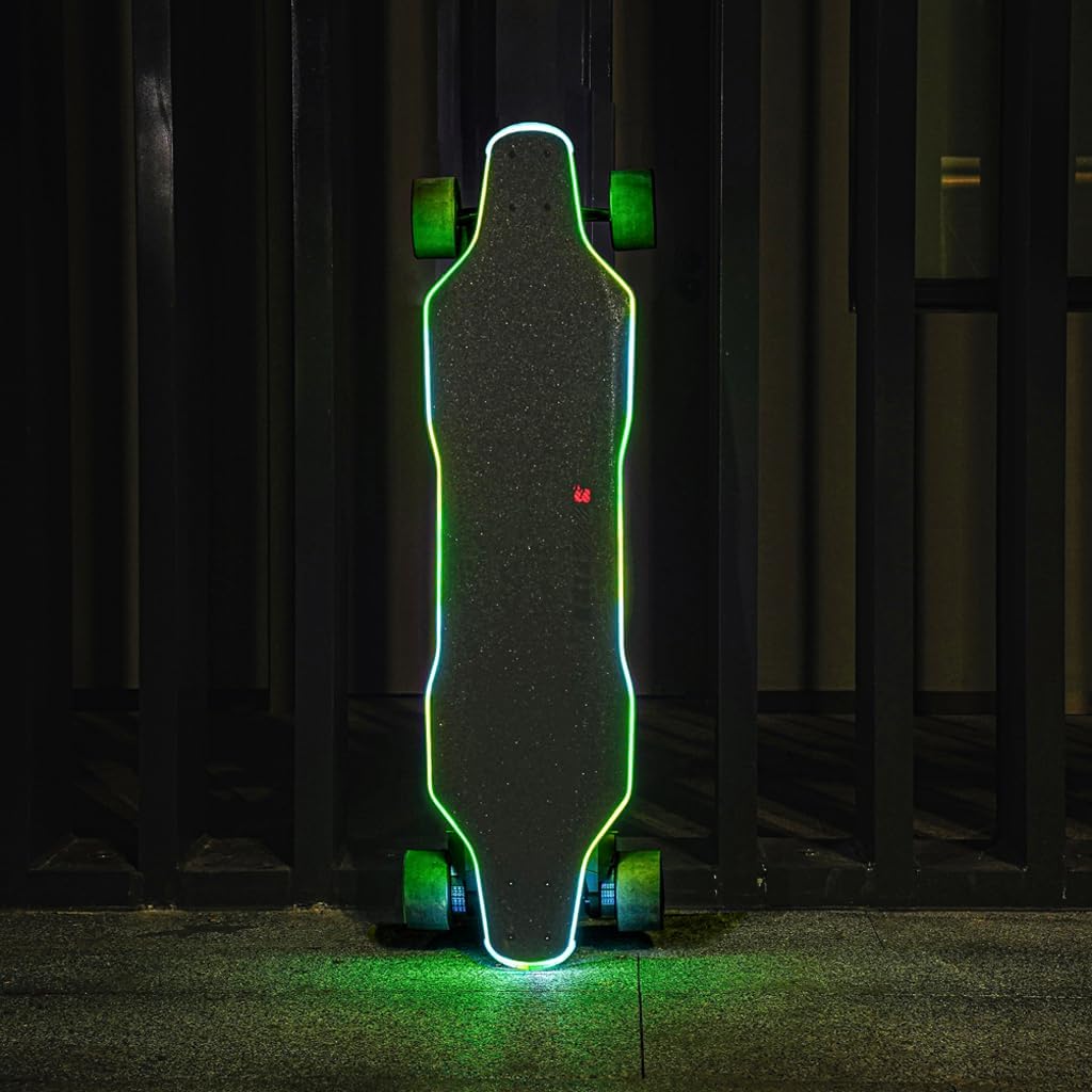 Backfire Zealot S3 Electric Skateboard with Major V3 Remote, 30 mph top Speed, Colorful Lighting