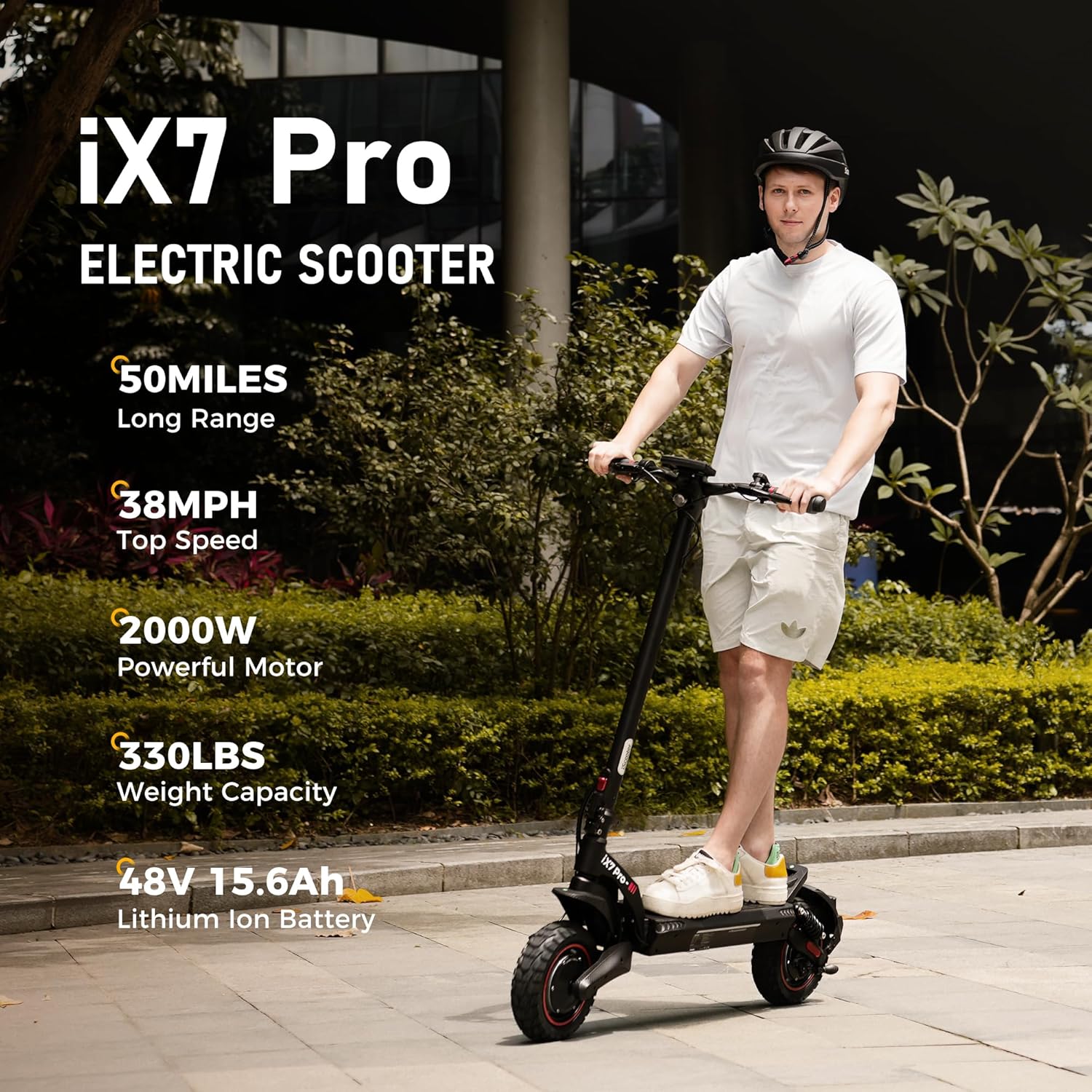 iScooter Electric Scooter, 28/38 MPH Top Speed E Scooter & 40/43/50 Miles Long Range, 10/11/12