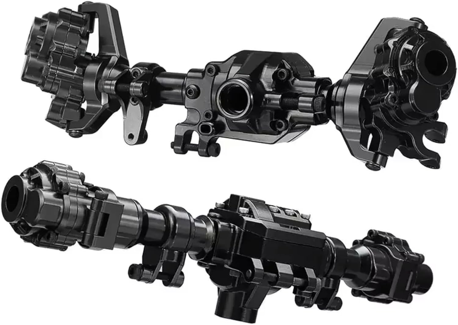 Compatible with Trxs for TRX-4 for Defender for Bronco G500 1/10 RC Crawler Car Upgrade Parts Aluminum Portal Axle Housing RC Assortment(Black)