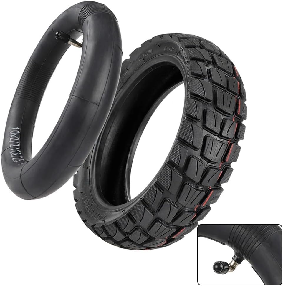 Motorized Scooter 10 Inch 80/55-6.5 Tyre Set Inner Tube Off-Road Tire Universal for 10 Inch Scooters Electric Scooter Accessories Motorized Scooter (Color : Tyre) (Tyre One Size)