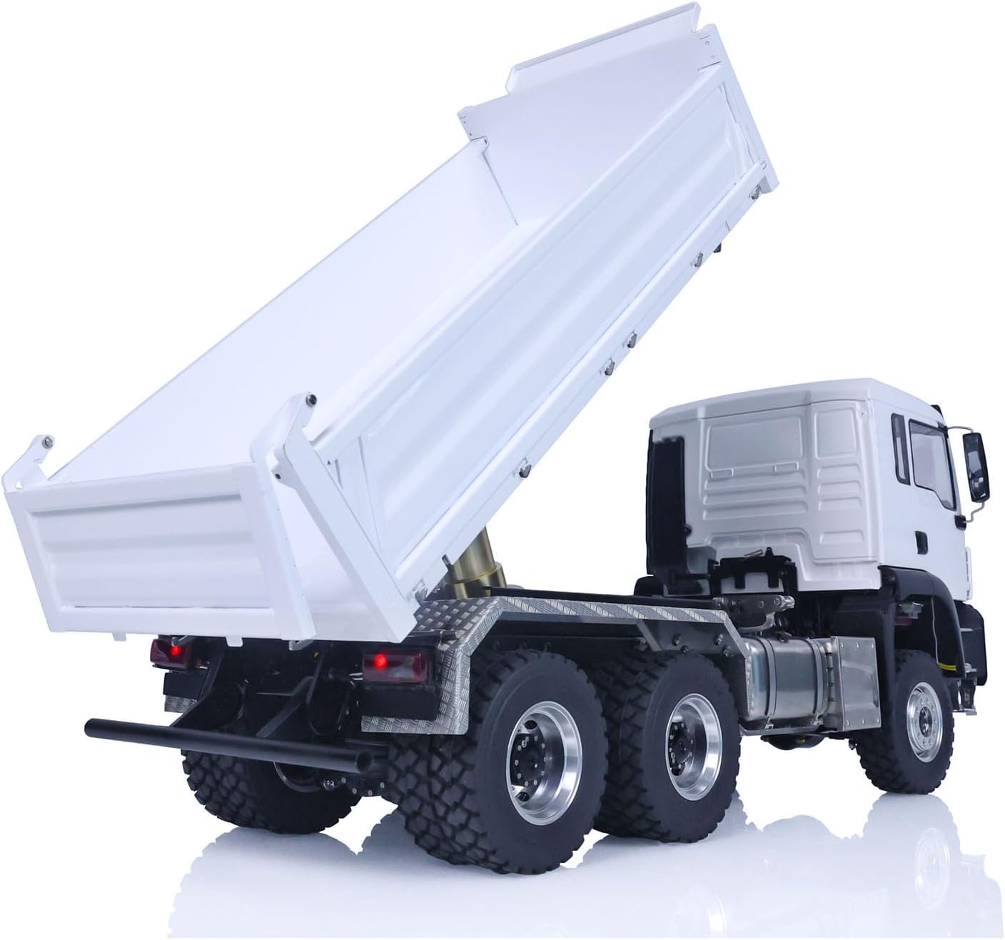 LESU Metal 1/14 RC Hydraulic Dumper Truck 3-Speed Transmission Differential Lock Three-Way Dumping RTR Remote Control Tipper Car Model