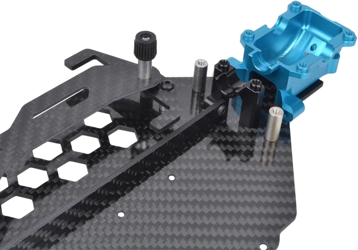 RC Car Frame Parts for Tamiya for TT-02B MS TT-02BR Chassis Carbon Lower Deck W/Diff Case Rc Car Parts Accessories Upgrades Replacement and Repair