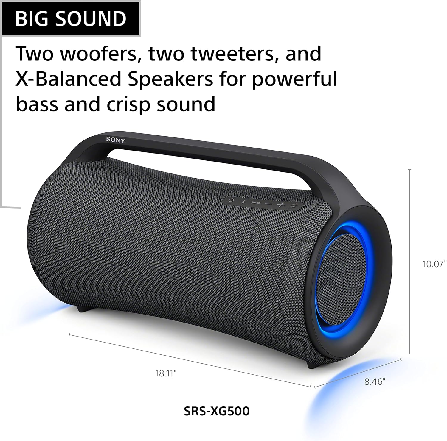 Sony - Portable Bluetooth Speaker - Black (Renewed)