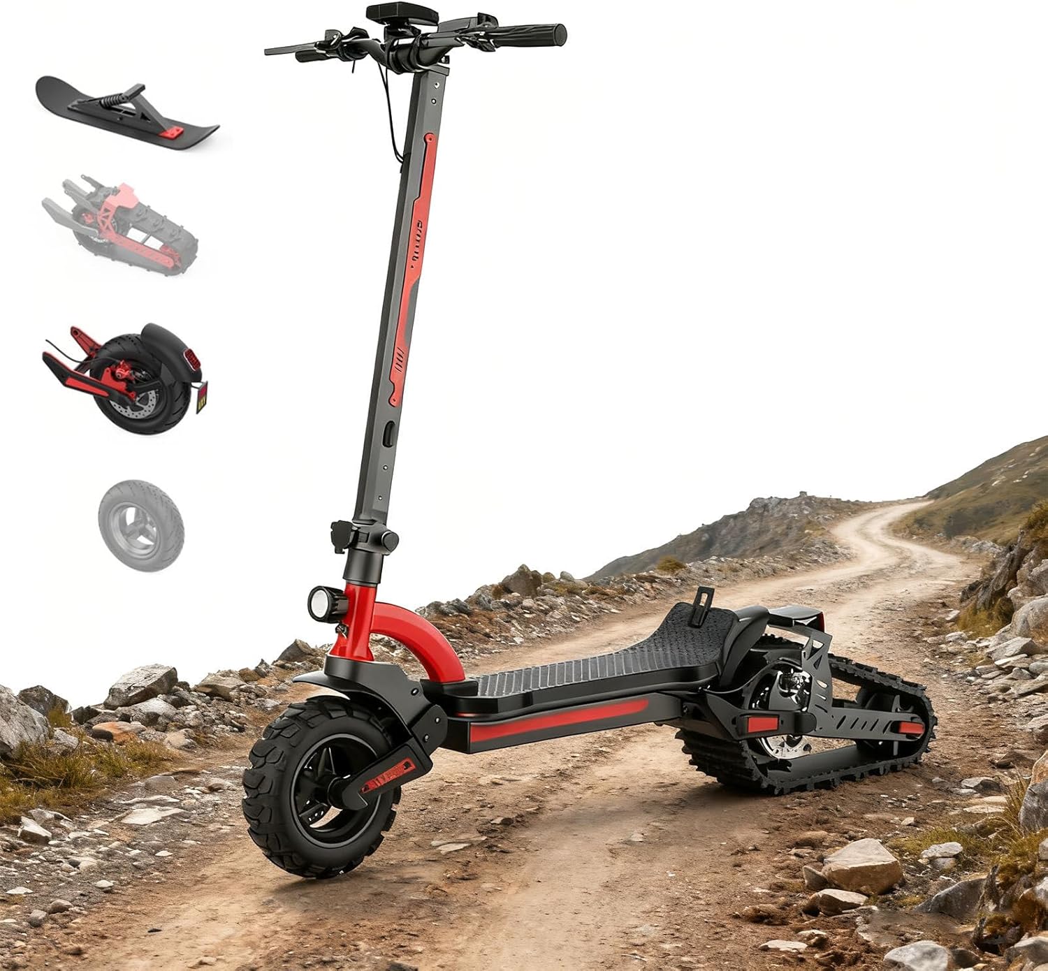 2000W Foldable Scooter for Adults, 45-80KM Long Range, 25-35KM/H Switching, 120KG Max Load, Suitable for City Commute, Mountain & Snow Terrain AllTerrain
