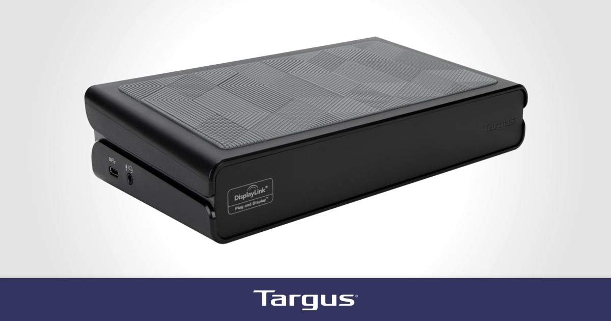 Targus Universal USB 3.0 Dual Video Laptop Docking Station with Charging Power, Audio, & 5 USB Ports for PC, Mac, & Android (DOCK171USZ)