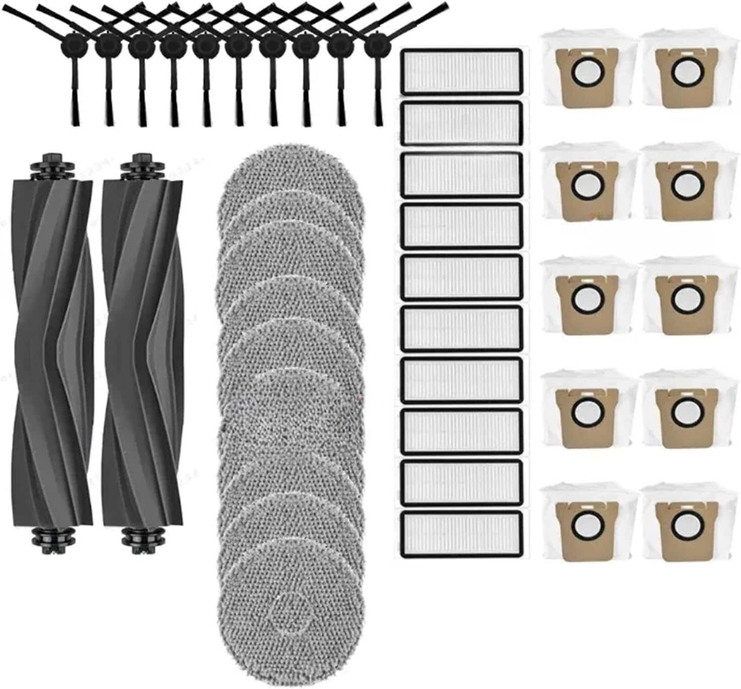 Robot Vacuum Accessory Kit, Compatible With Dreame L20 Ultra/L30 Ultra/X20 Pro, Main Side Brush HEPA Filter Mop Pad Dust Bag(42 PCS)