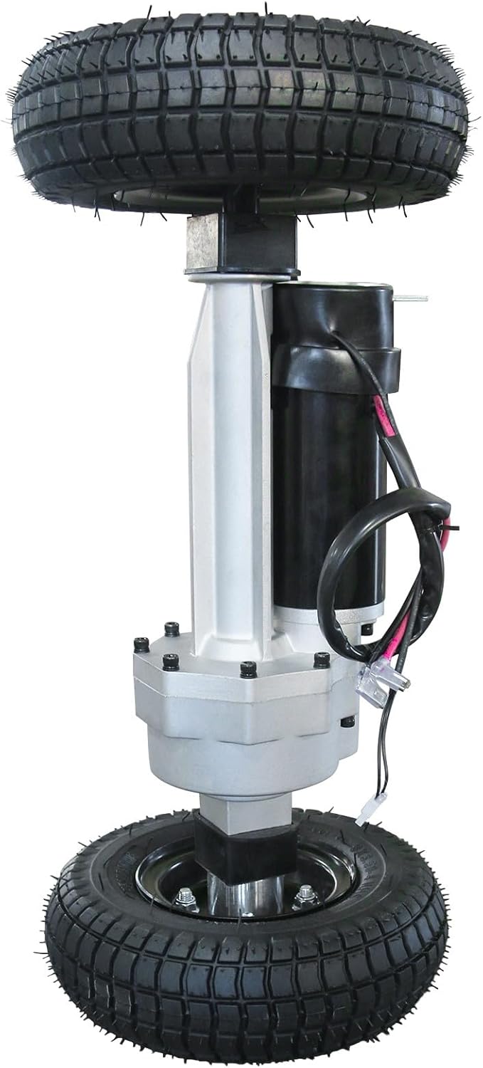 24V 350W Rear Transaxle Motor 5000rpm with 9x3.50-4 9x3.50x4 Tires with Wheels for Trolley Wagon Scooter Skateboard Tricycle Wheelbarrow WheelChair Agricultural Utility Vehicles