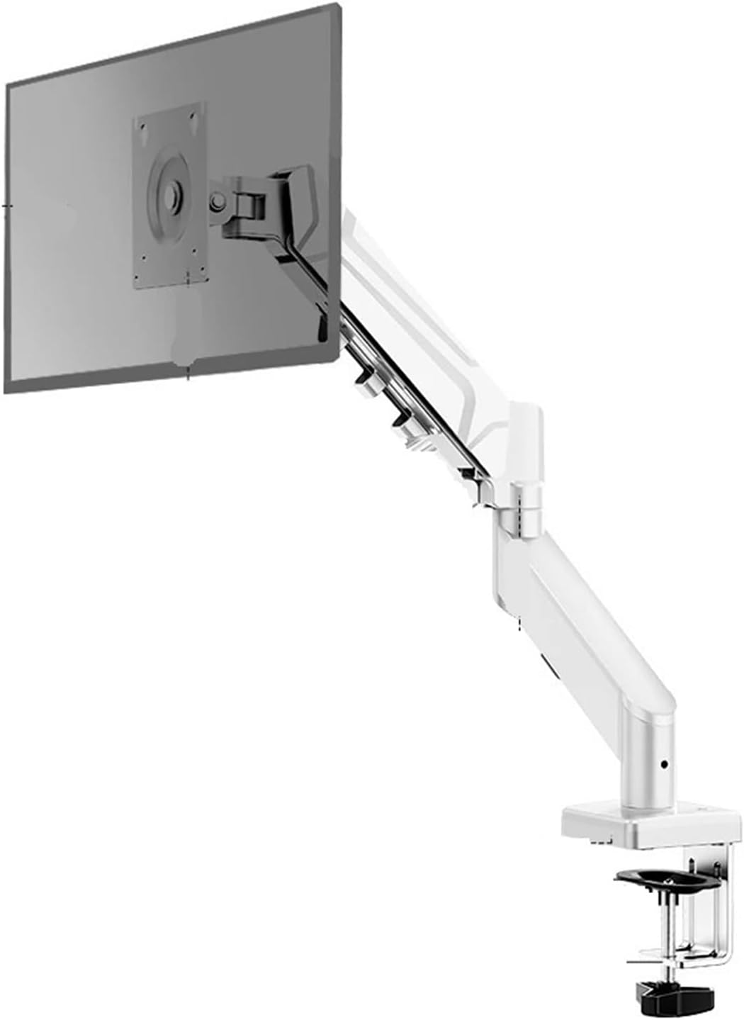 Hovering Robotic arm Bracket Suitable for 13-32 inch Computer Screen Monitor Bracket Gas Spring Bracket Desktop clamp Bracket(White)