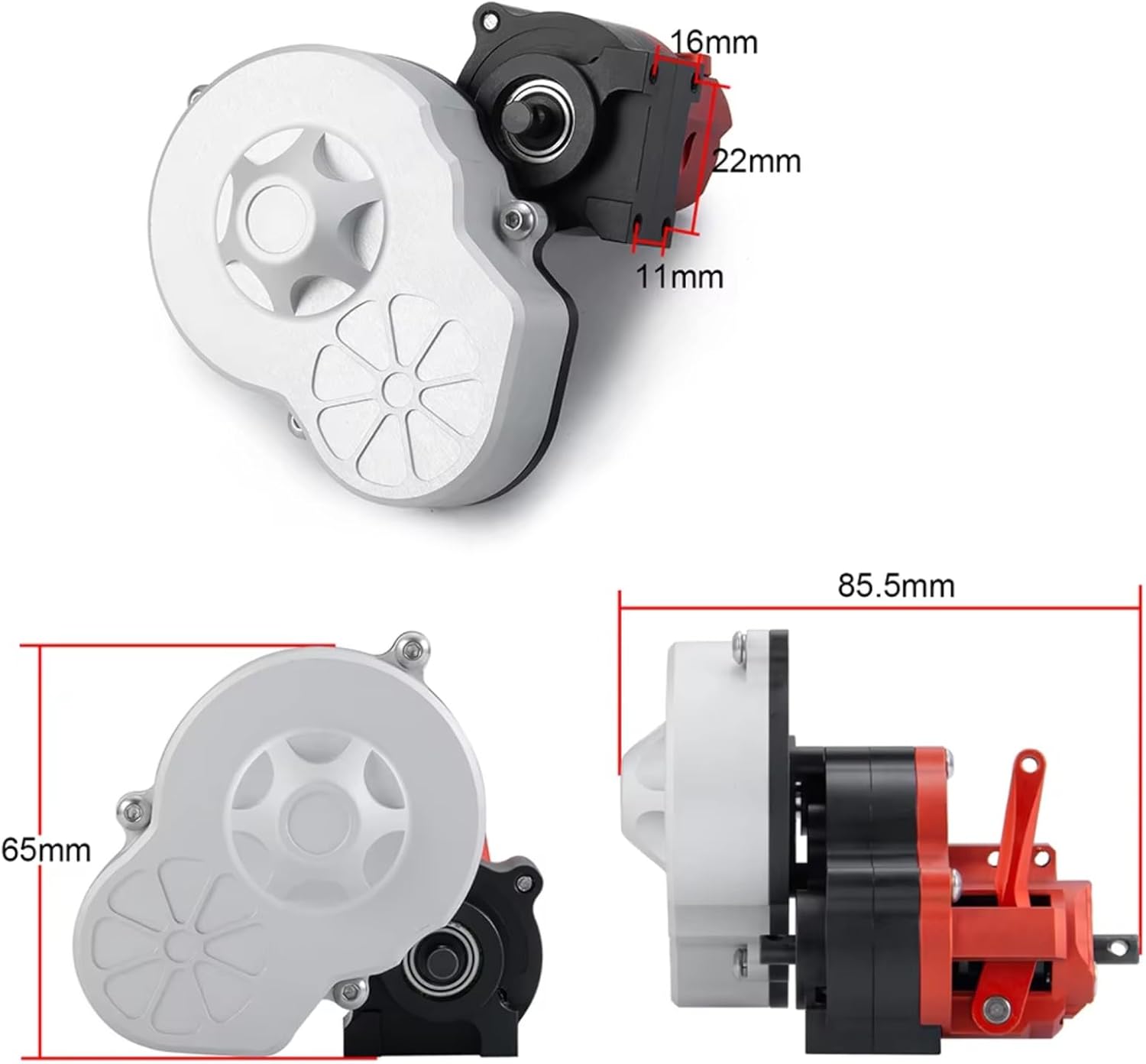 RC Gearboxes For Axial For SCX10 AX10 For Wraith 1/10 Complete Metal Gearbox Transmission Box With Gear RC Crawler Car Model Upgrade Parts