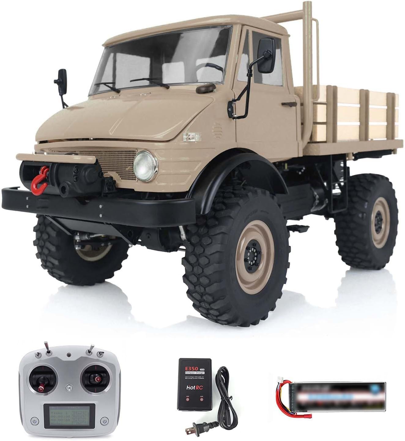 LESU 1/10 4X4 RC Off-Road Vehicle for U406 Climbing Truck Model I6S Radio Brushed Winch Light Sound 2 Speed Transmission Yellow RTR Crawler Model