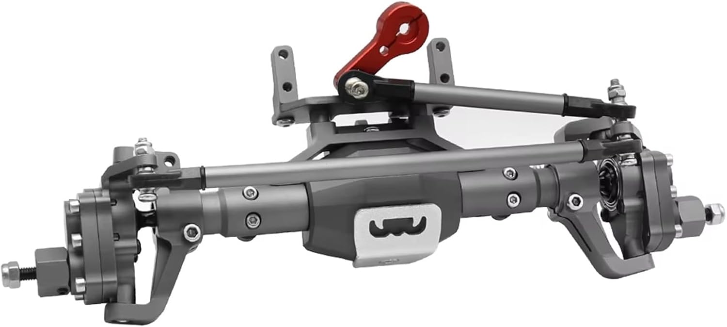 RC Car Parts Compatible with Axial for SCX10 II 90046 90047 for Redcat GEN8 1/10 RC Crawler Car CNC Machined Aluminum Alloy Front and Rear Portal Axle(Front and Rear)