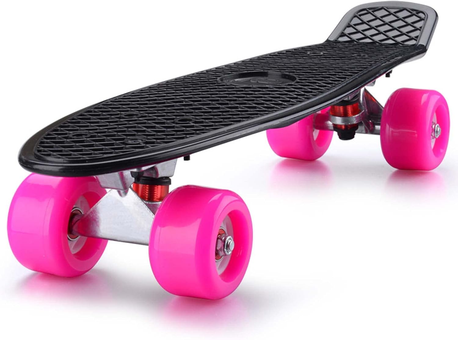 23 inch Mini Cruiser Retro Skateboard for Kids Boys Youths Beginners, Skateboards for Kids Ages 6-12, Non-Slip Fishtail Deck