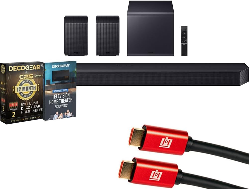 Samsung Q Series Soundbar HW-Q990F 11.1.4 ch Subwoofer + Rear Speaker (2025) Bundle with 1 Year CPS Enhanced Protection Pack