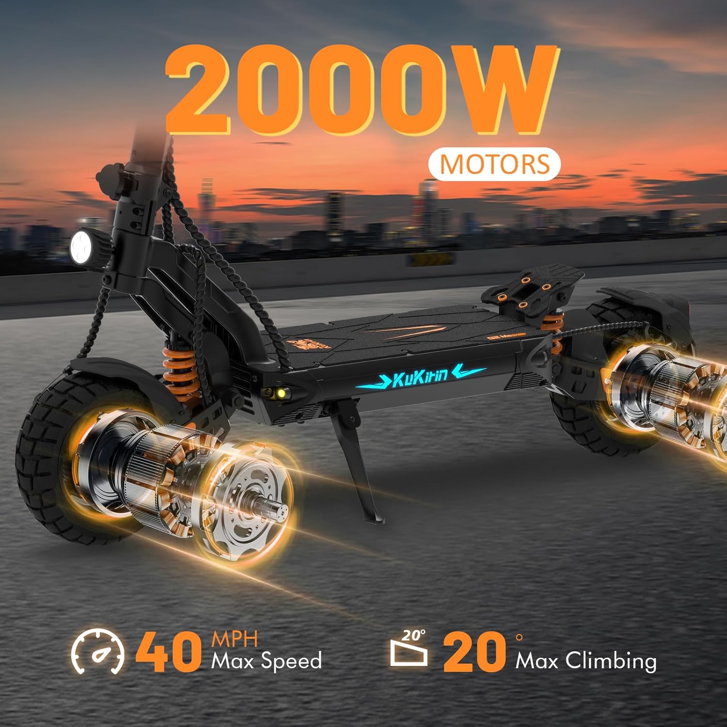KUKIRIN G2Max/G2Master Electric Scooter with Seat, Powerful 1000W Motor, 35 MPH Max Speed, 50 Miles Range, 48V/20Ah Large Capacity Battery, Dual Brake Folding Fast e Scooter for Adult