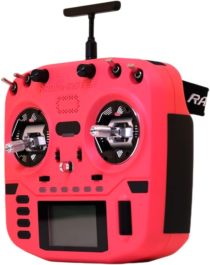 RadioMaster Boxer Crush EdgeTX 2.4G 16CH Transmitter Radio Control ExpressLRS RF System with AG01 Hall Gimbals (Cherry Red-ELRS M2)