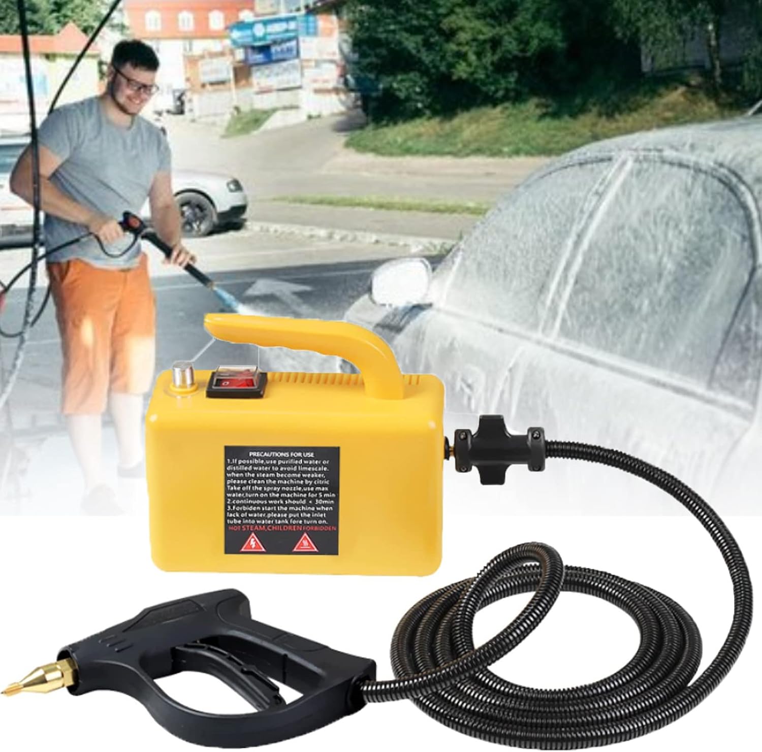 wzfdm Hand-held Portable Steam Cleaning Machine Automatic Pumping 2600W High Pressure Steam Cleaner