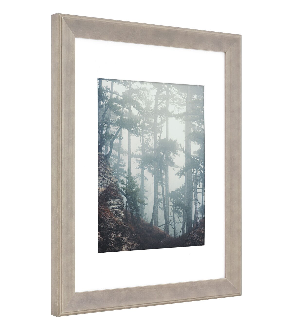 Walden Woods 11x14 Matted to 8x10 Gray Wall Frame