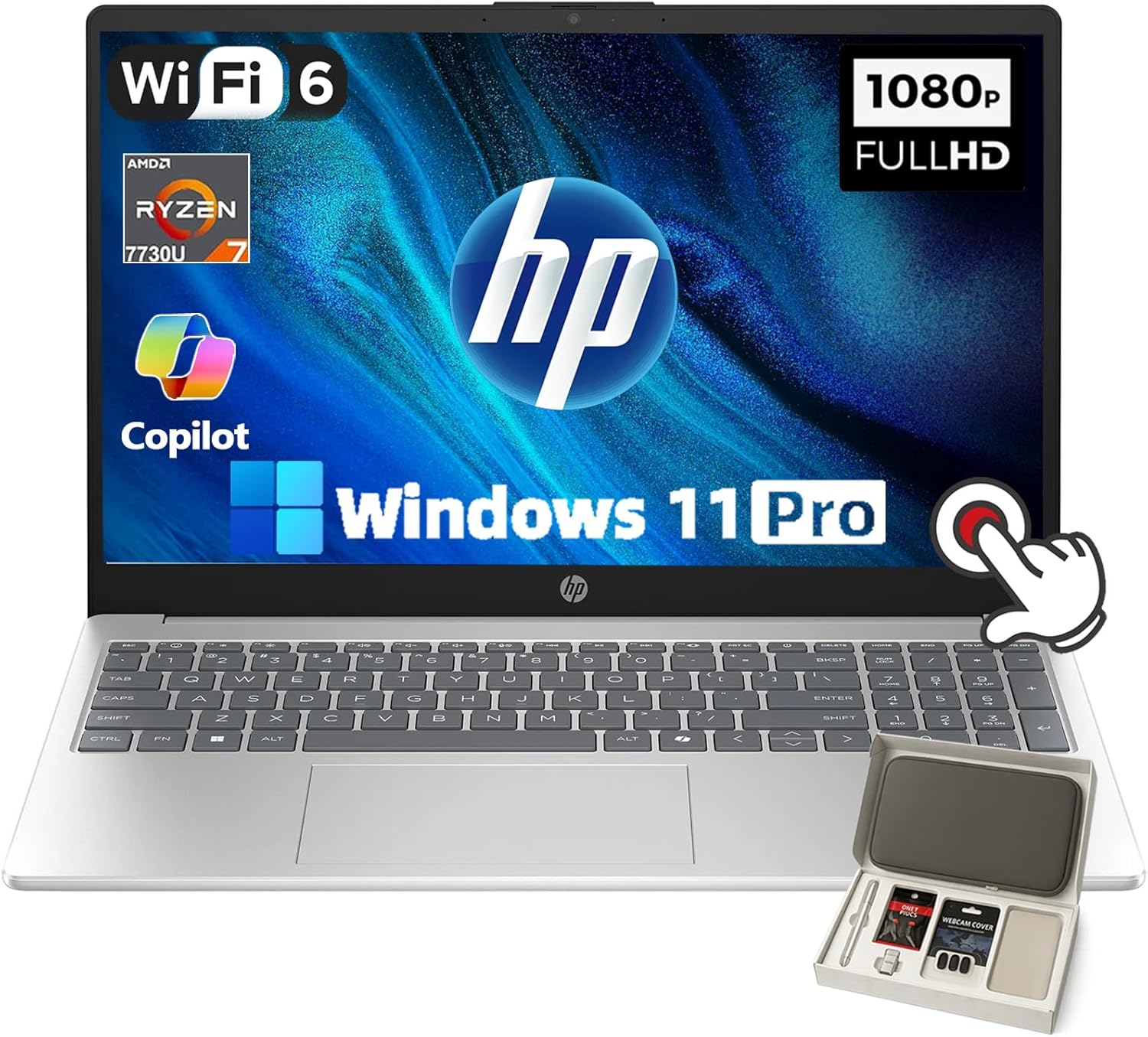 HP 15.6 Flagship Touchscreen Laptop Computer - 15.6