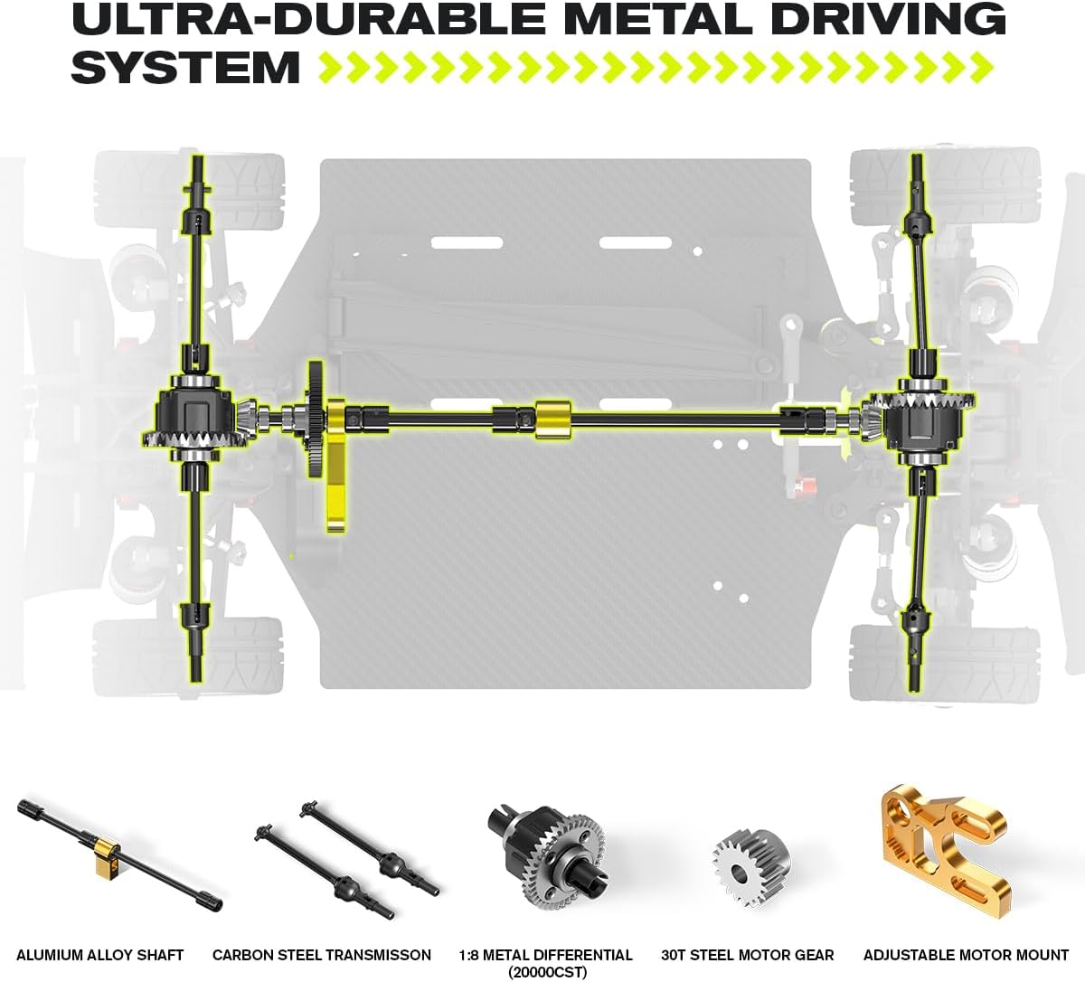 AMORIL RLAARLO 1/10 AK-787 Large Brushless High Speed RC Cars for Adults Fast 120 MPH,Hobby Remote Control Car with Carbon Fiber Chassis,CNC Split Driveshaft,Aluminum Wheel,500FT Range,Green